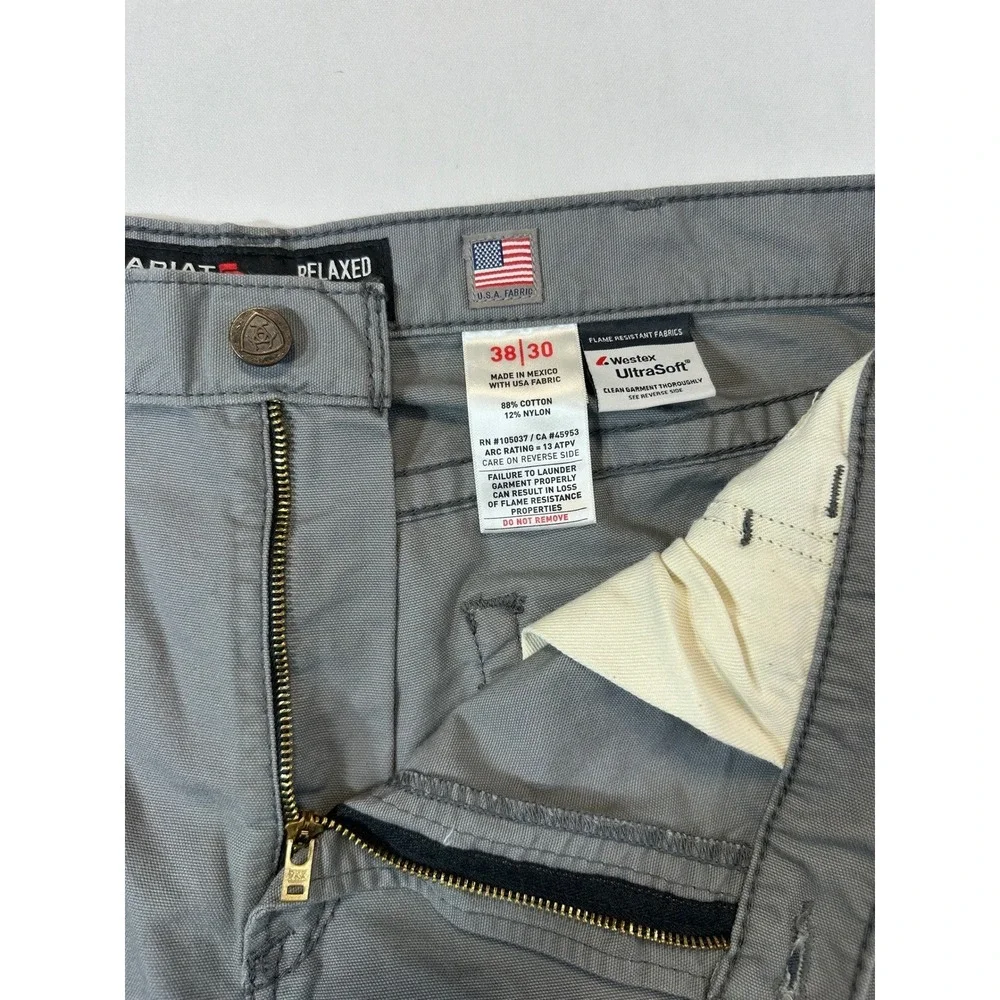 NEW ARIAT WORK FR M4 Workhorse Flame Resistant Pants Gray 40x29 Relaxed fit